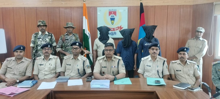 Three PLFI militants arrested in Khunti, arms and pamphlets recovered