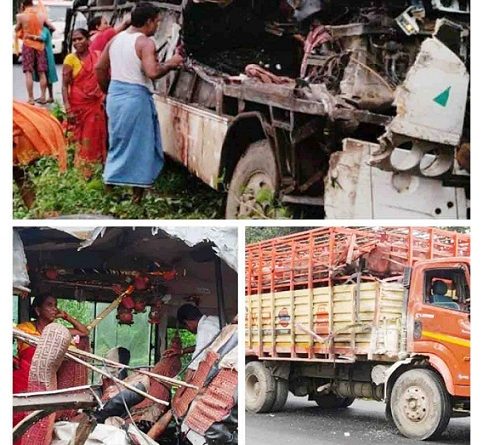 devghar-basukinath-bus-truck-accident-6-dead-23-injured