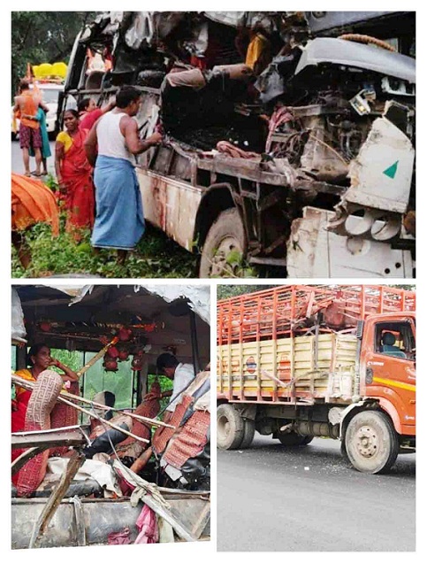 devghar-basukinath-bus-truck-accident-6-dead-23-injured