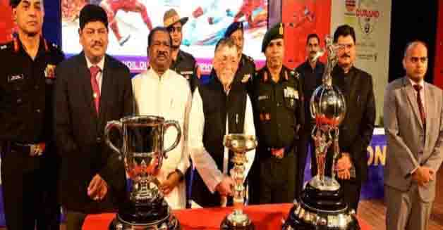 The Governor unveiled the Durand Cup trophy and said that the state's identity will be created through sports