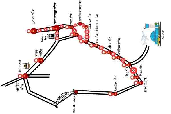 Ranchi's traffic system will be changed on July 10 due to the arrival of the Home Minister